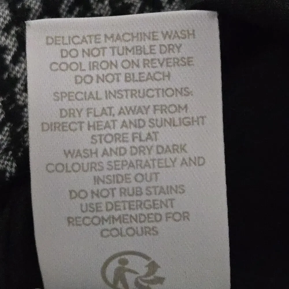 Boden Opal Jersey Dress Women 8P Petite Jacquard Houndstooth Mod Shift Mock Neck - Picture 12 of 12